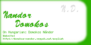 nandor domokos business card