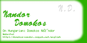 nandor domokos business card